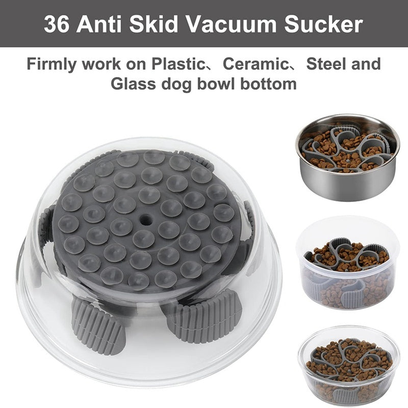 Dog Slow Feeding Bowl – Silicone Spiral Anti-Choking Puzzle Feeder for Healthy Eating