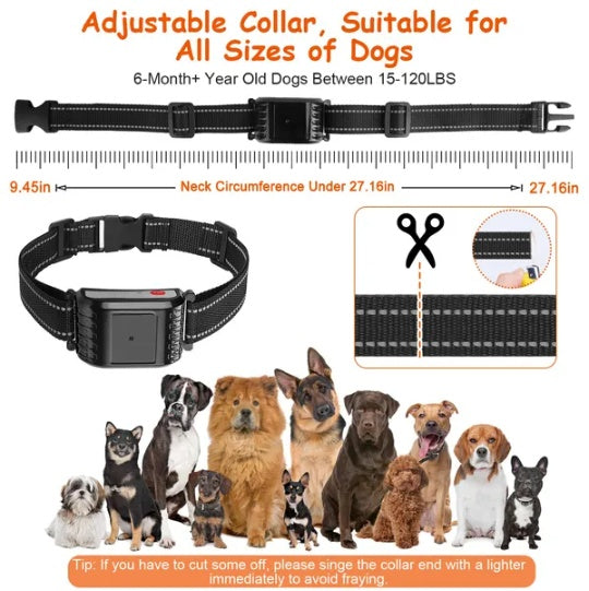 990FT Wireless Dog Fence & Training Collar | Waterproof Remote System with Beep, Vibration & Shock Modes