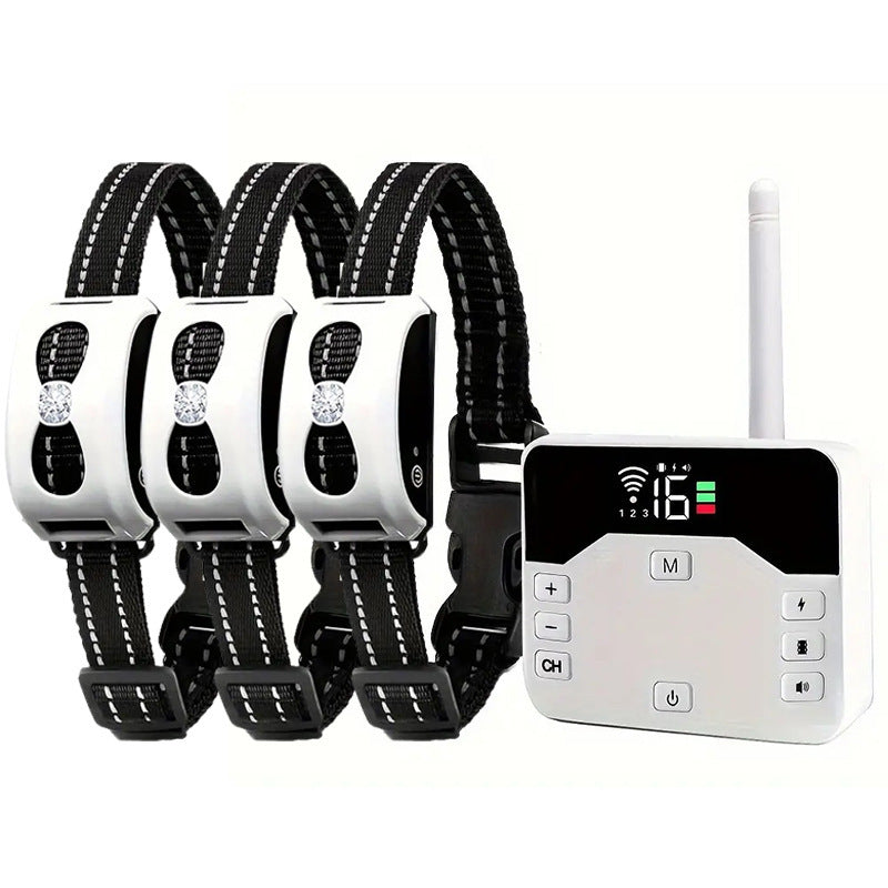 Electronic Pet Fence & Bark Control Collar | 2-in-1 Remote Dog Trainer (Rechargeable & Waterproof)
